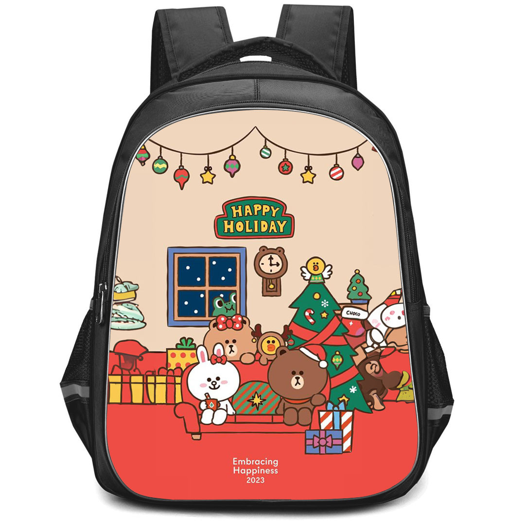 Lines Friends Backpack StudentPack - Lines Friends Happy Holiday Poster 2023