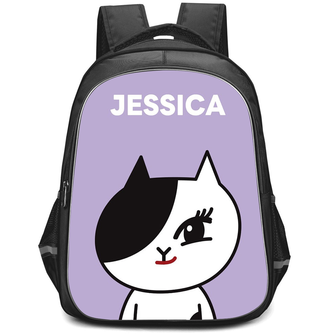 Lines Friends Jessica Backpack StudentPack - Jessica Portrait On Purple Background