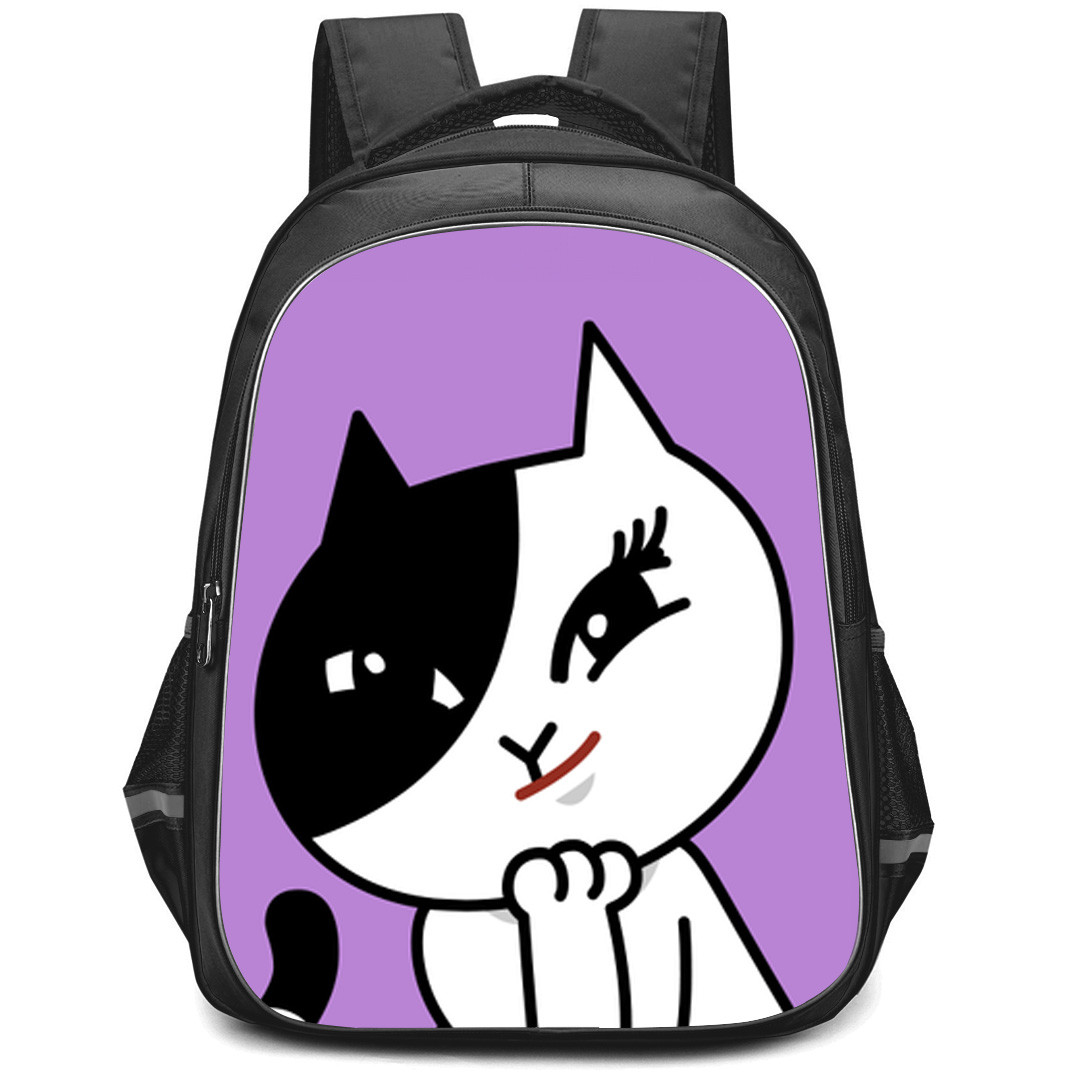 Lines Friends Jessica Backpack StudentPack - Jessica Smiling Portrait On Purple Background