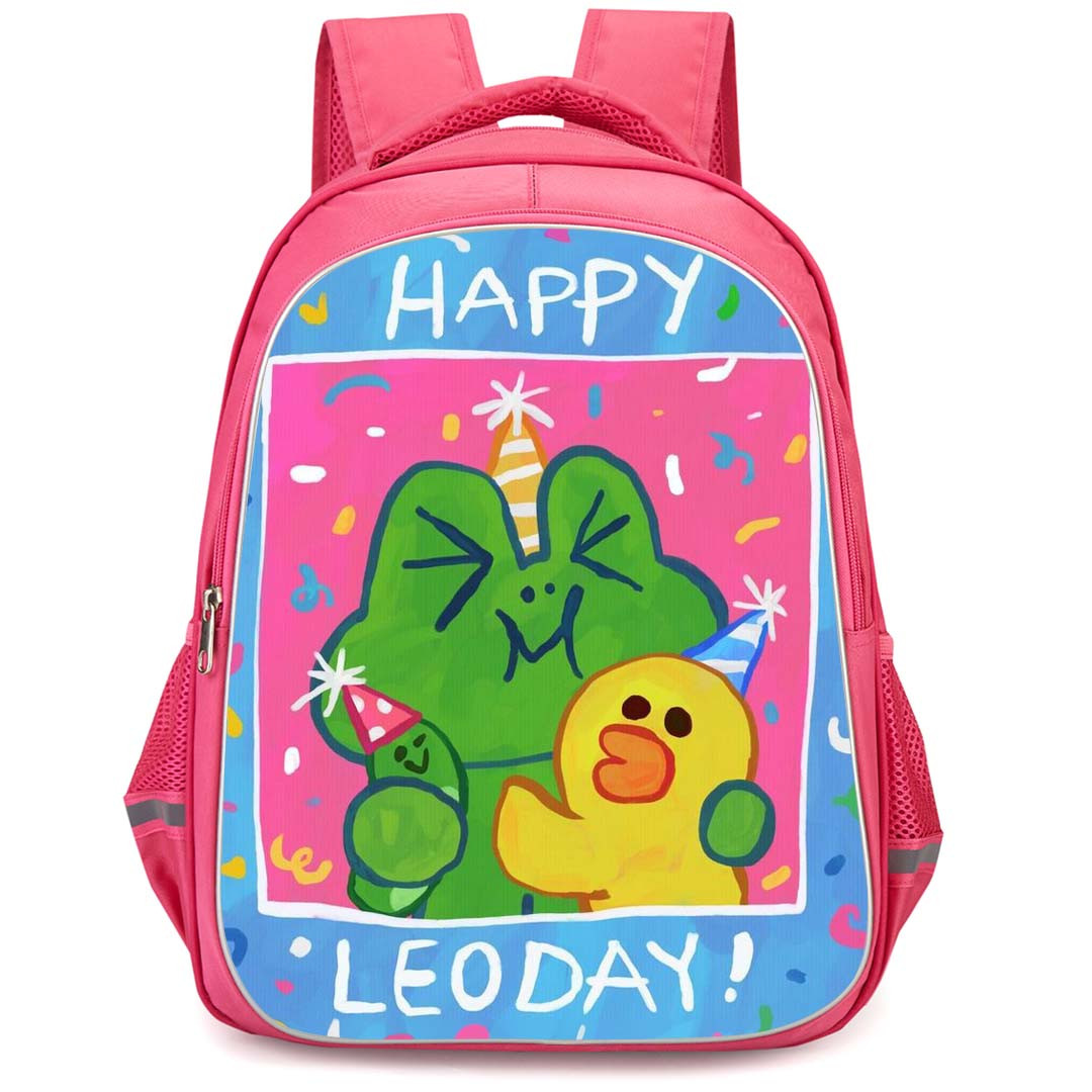 Lines Friends Leonard Backpack StudentPack - Leonard And Sally Happy Leoday Poster