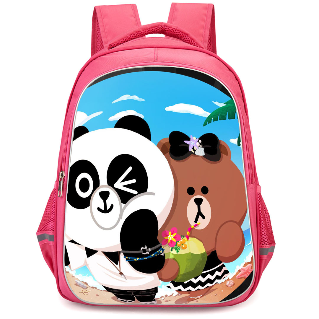 Lines Friends Pangyo Backpack StudentPack - Pangyo And Choco Standing Poster