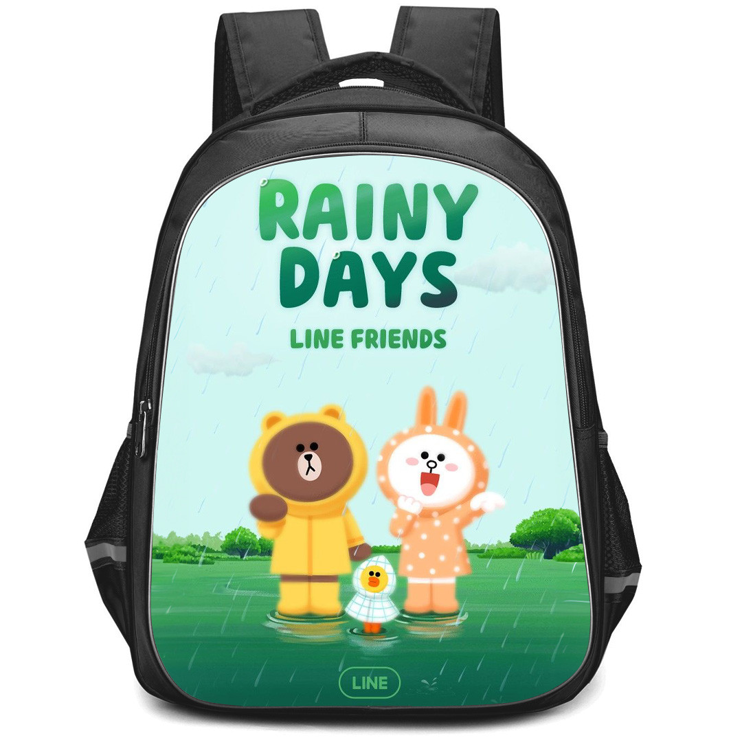 Lines Friends Backpack StudentPack - Lines Friends Rainy Day Poster