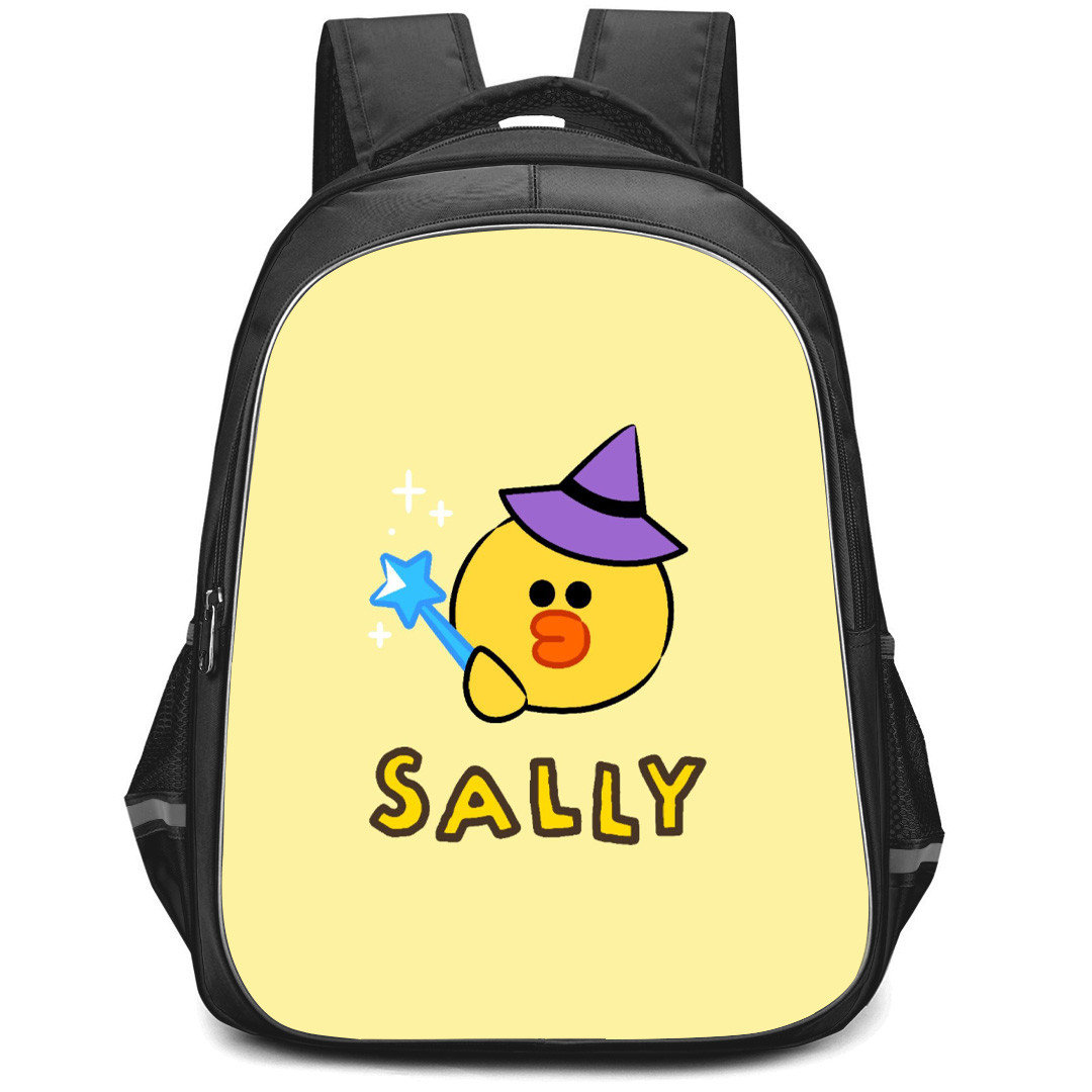 Lines Friends Sally Backpack StudentPack - Sally Magician Avatar On Yellow Background