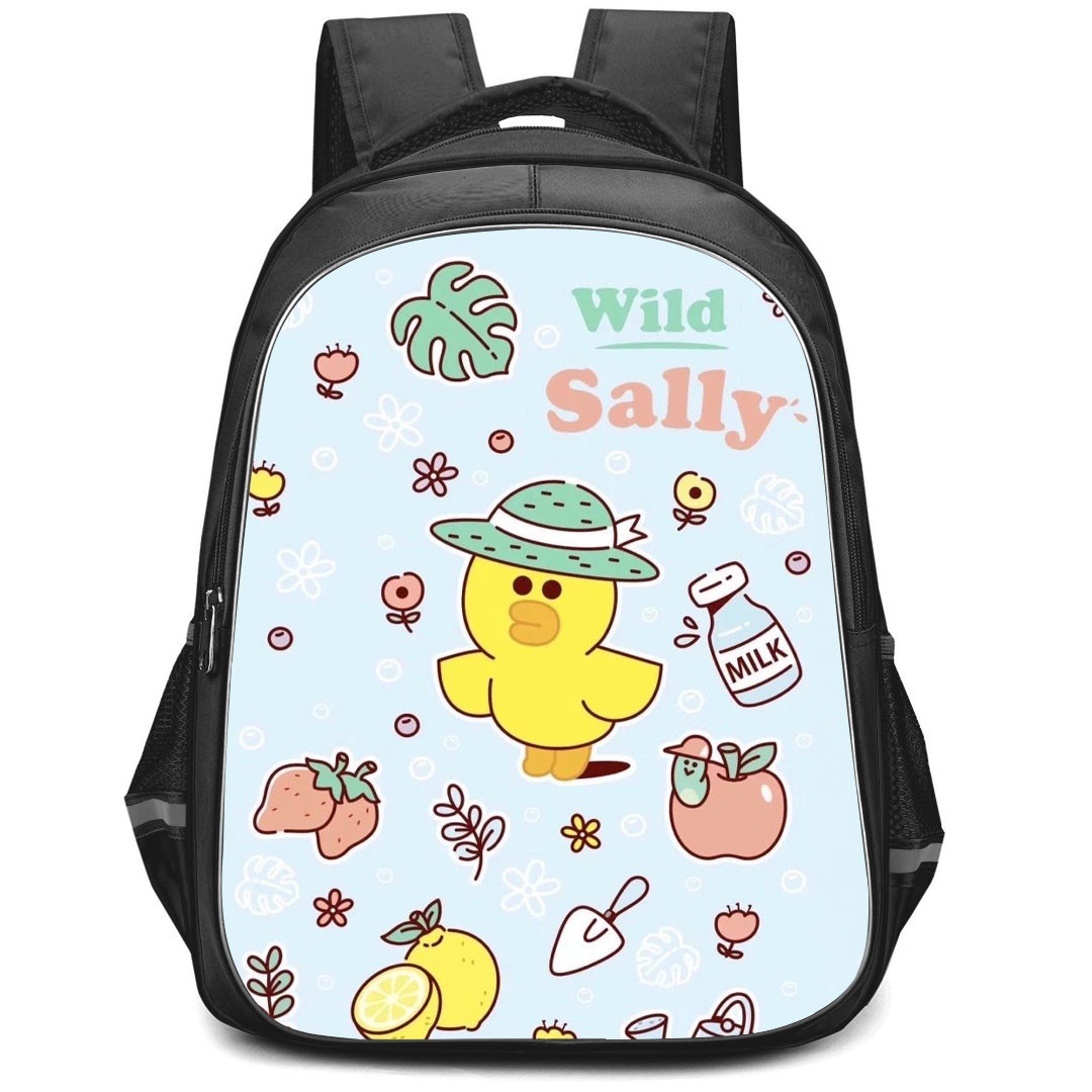 Lines Friends Sally Backpack StudentPack - Sally Wild Poster On Blue Background