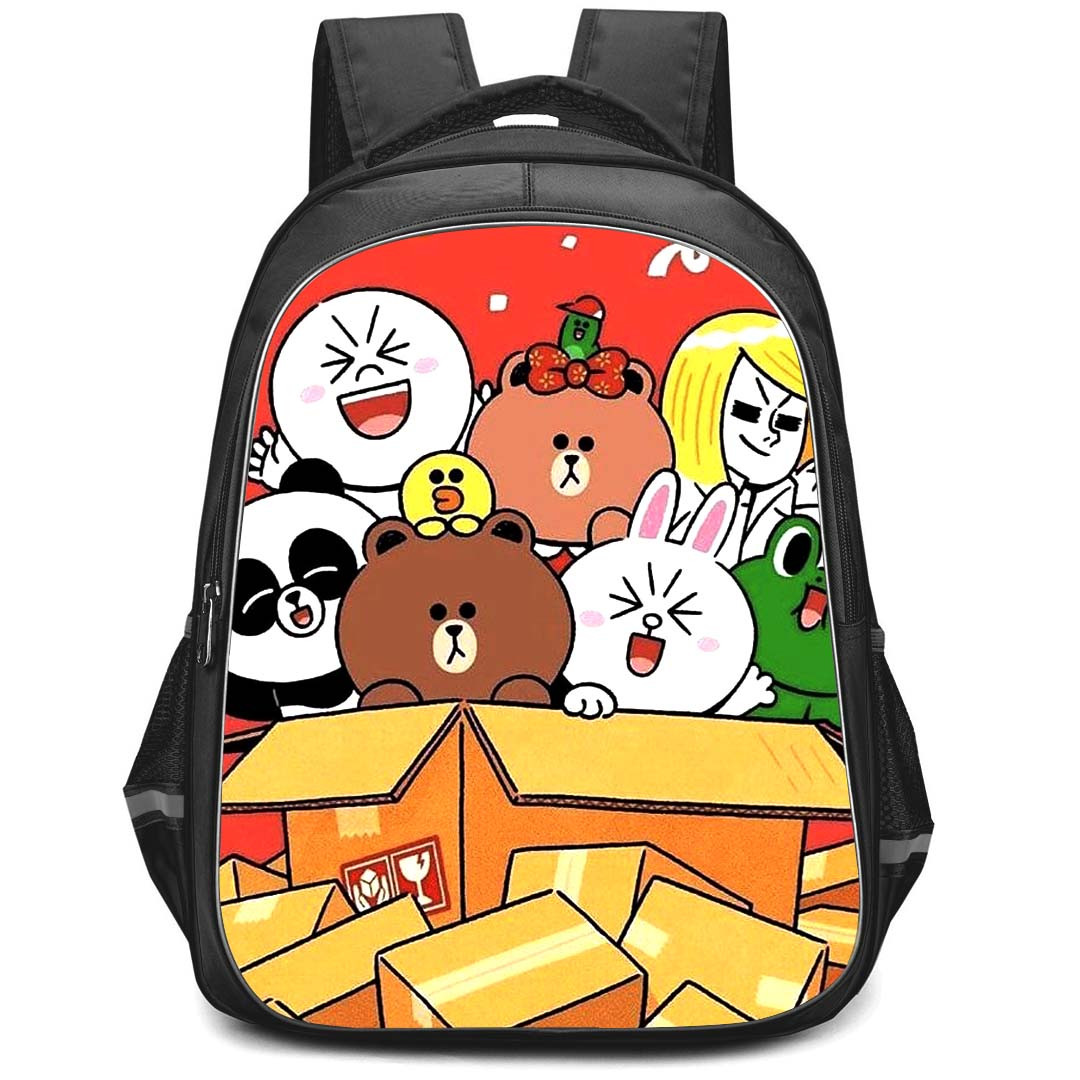Lines Friends Backpack StudentPack - Lines Friends Shopping Day Poster