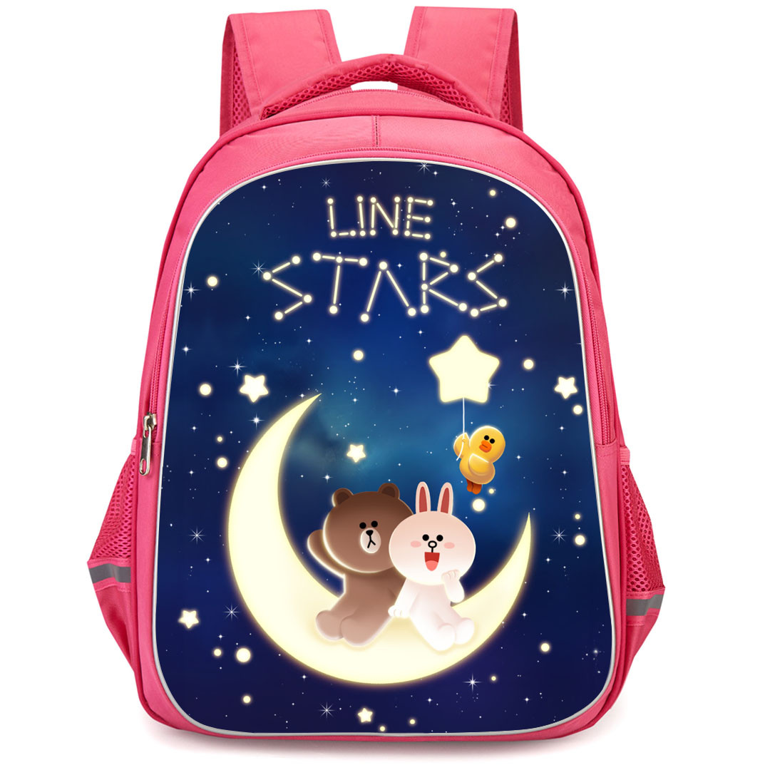 Lines Friends Backpack StudentPack - Lines Friends Stars Poster