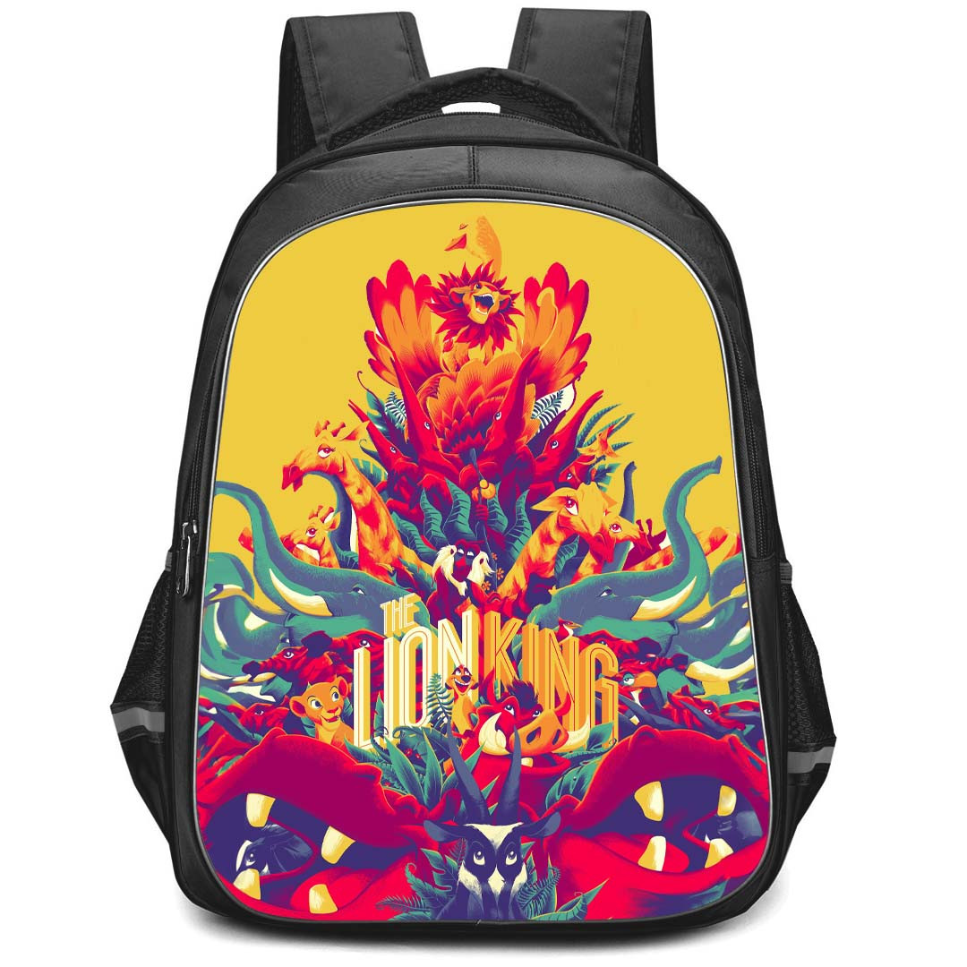The Lion King Backpack StudentPack - The Lion King Illustration Art On Orange Background