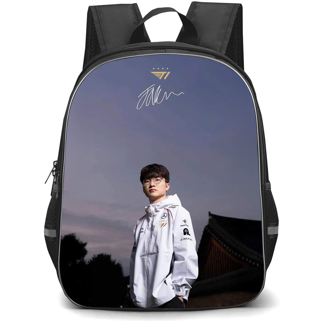T1 Faker Backpack StudentPack - Faker Portrait Dusk Background