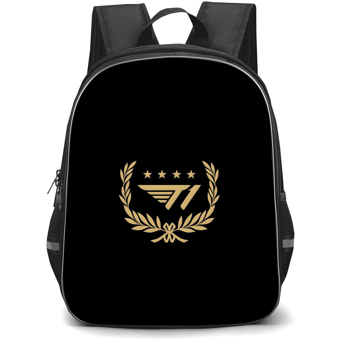 T1 Backpack StudentPack - T1 Gold Font Black Background