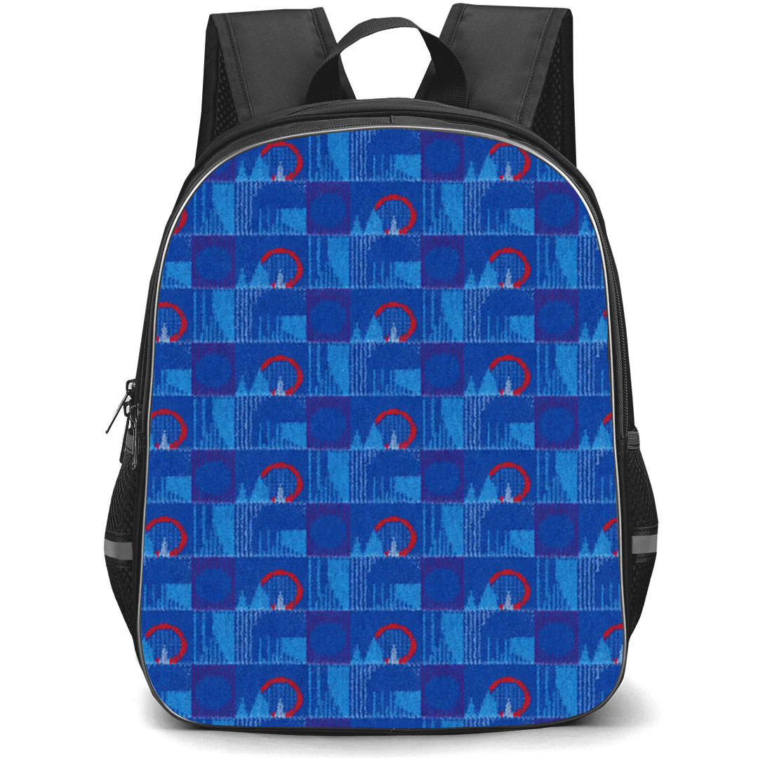 London Underground Backpack School Bag StudentPack - London Underground Moquette Dusty Blue Edition Poster