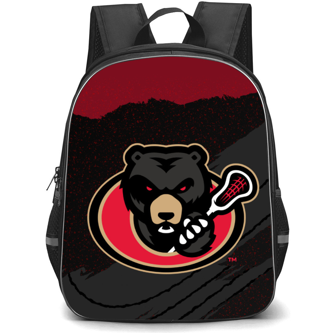 Ottawa Black Bears Backpack School Bag StudentPack - Logo Red And Black Grunge Background