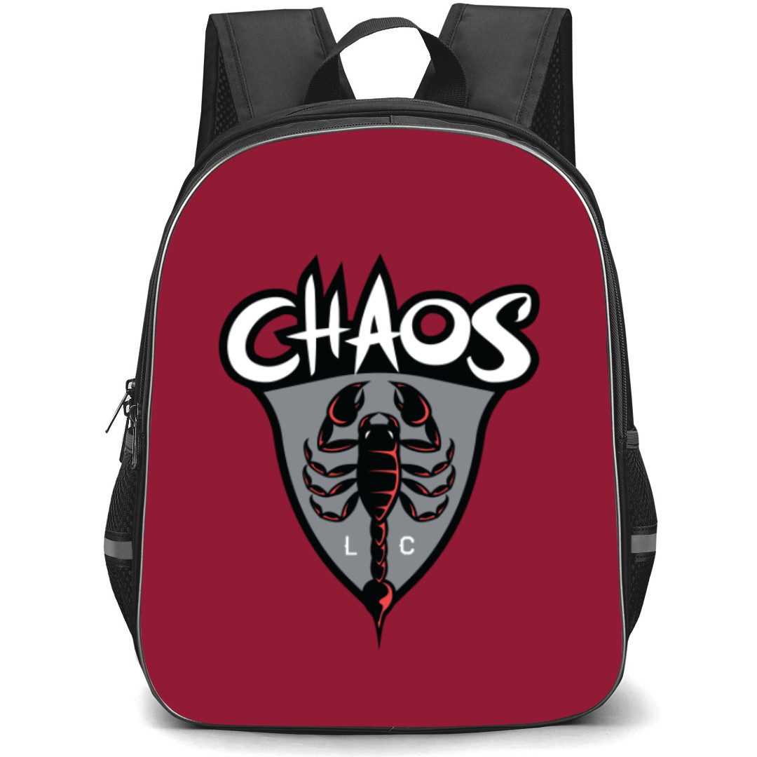Carolina Chaos Backpack School Bag StudentPack - Logo Burgundy Background