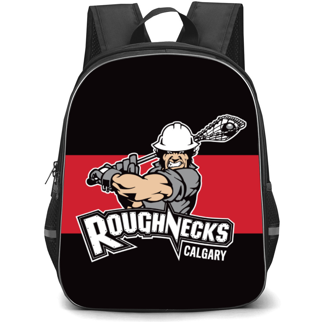 Calgary Roughnecks Backpack School Bag StudentPack - Logo Red And Black Background
