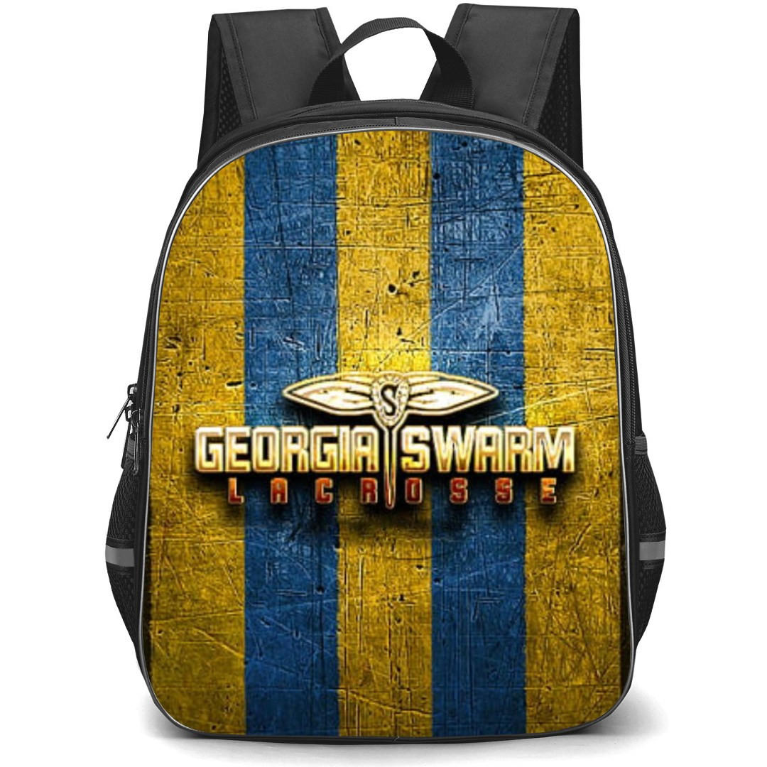 Georgia Swarm Backpack School Bag StudentPack - Logo Gold Stripe Background