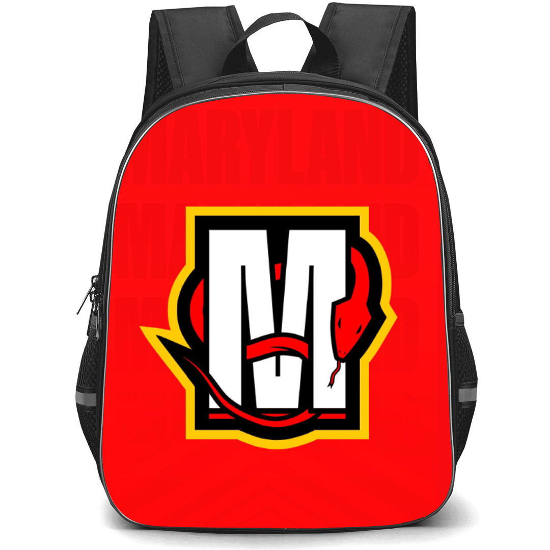 Maryland Whipsnakes Backpack School Bag StudentPack - Logo Red Background