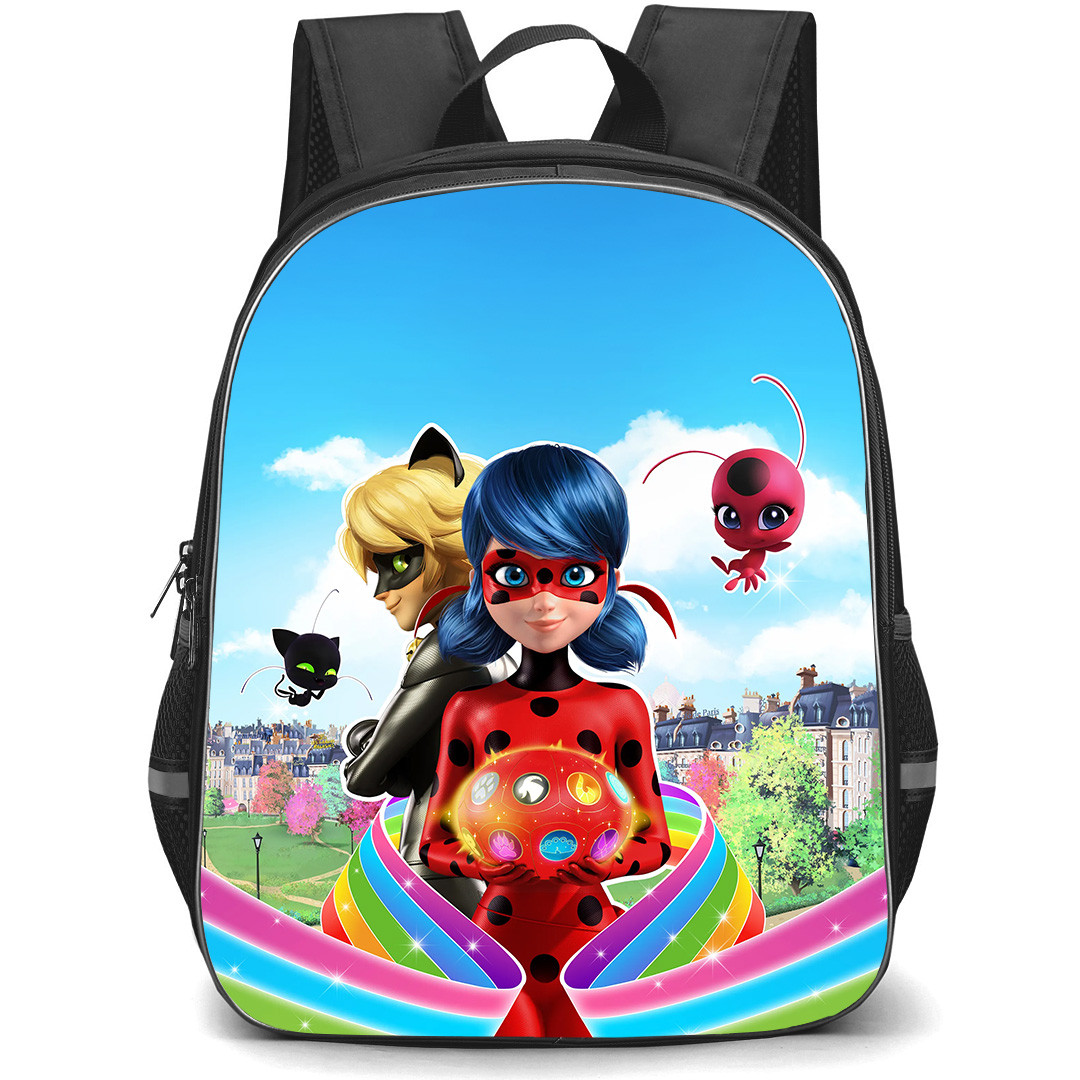 Ladybug And Cat Noir The Movie Backpack StudentPack - Tales Of Ladybug And Cat Noir Rainbow Art