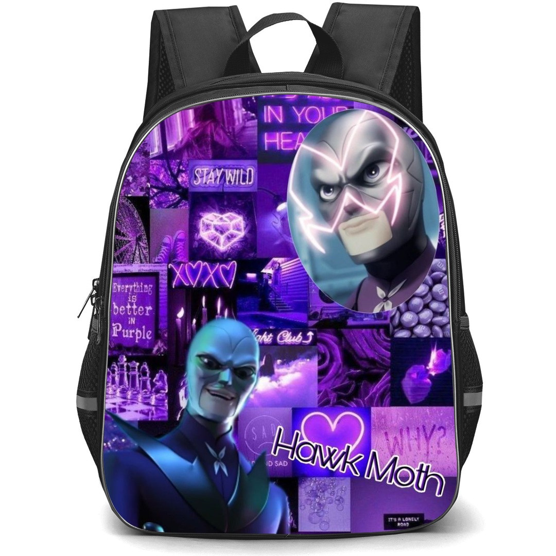 LadyBug Hawk Moth School Backpack StudentPack - Hawk Moth Stay Wild Collage