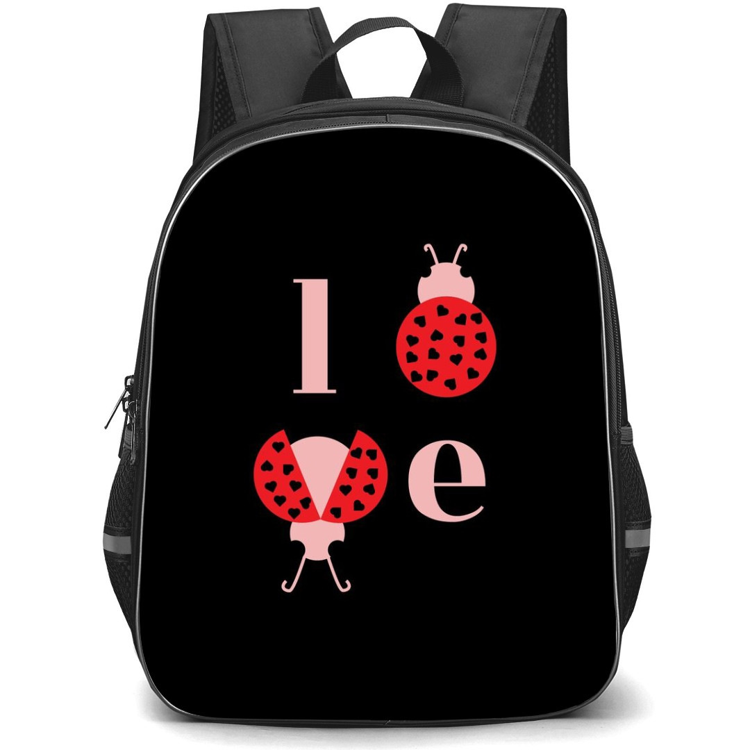 LadyBug School Backpack StudentPack - Lady Bug Love Word Art
