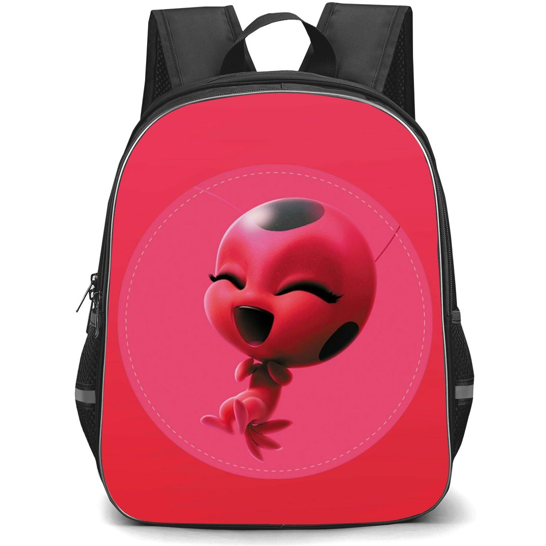 LadyBug Tikki School Backpack StudentPack - Tikki Smiling Portrait Pink Background