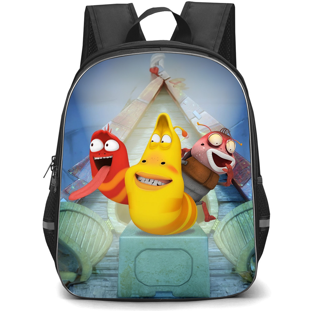 Larva Red Yellow Brown Backpack StudentPack - Red Yellow Brown Showtime