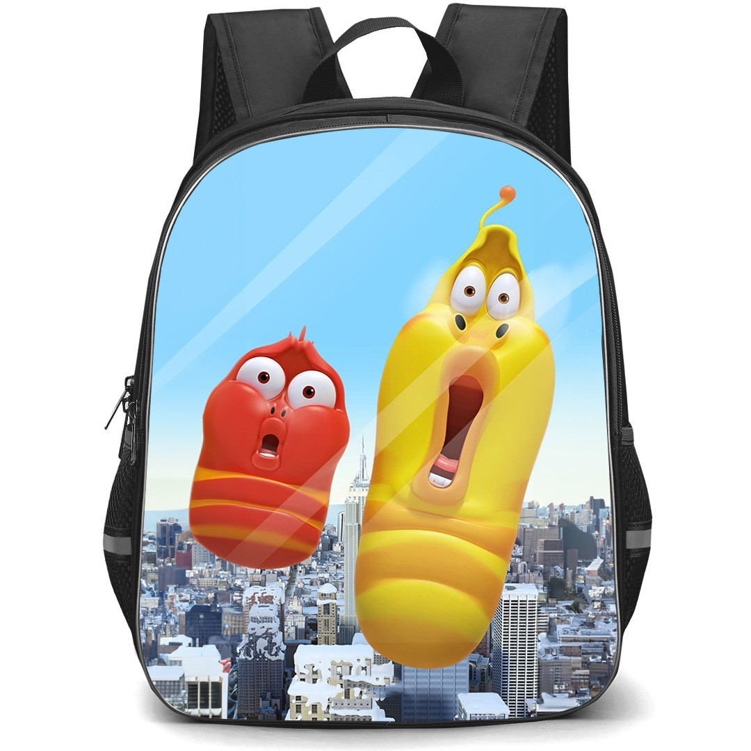Larva Red Yellow Backpack StudentPack - Red Yellow Scared Face
