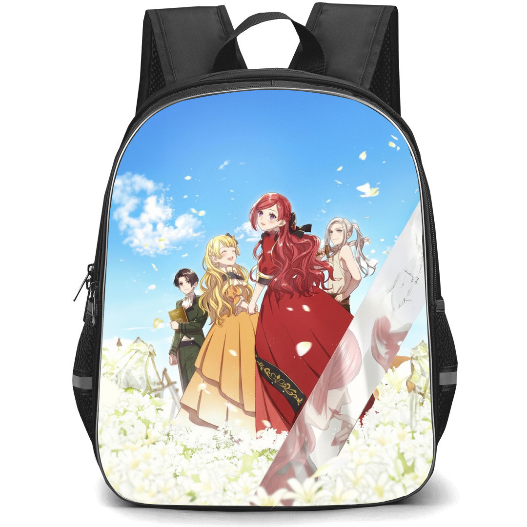 The Most Heretical Last Boss Queen Backpack School Bag StudentPack - The Most Heretical Last Boss Queen Characters Standing On Flowers Poster