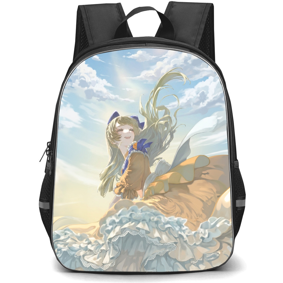 The Most Heretical Last Boss Queen Tiara Royal Ivy Backpack School Bag StudentPack - Tiara Royal Ivy Smiling Portrait In Sky Background