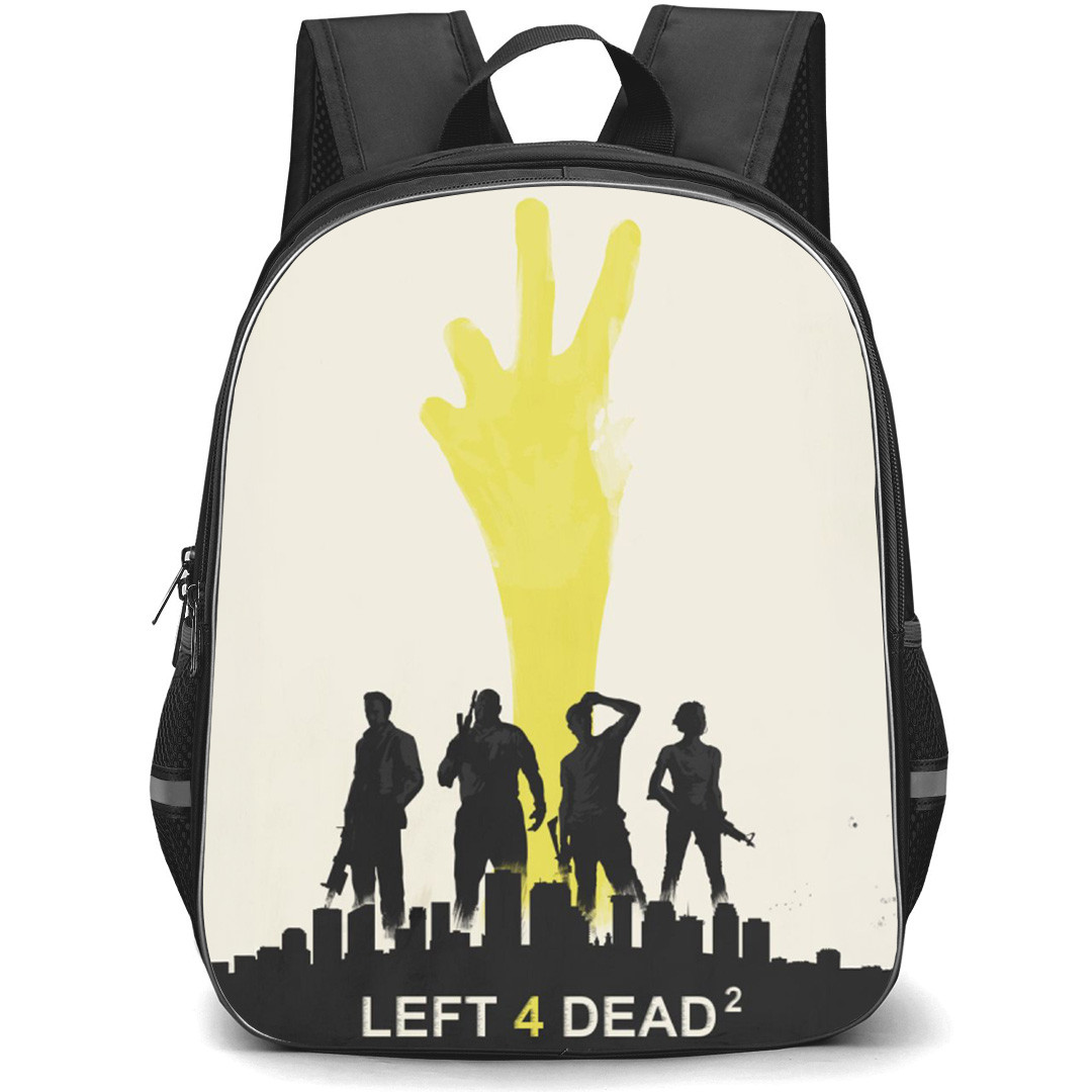 Left 4 Dead Backpack School Bag StudentPack - Left 4 Dead Game Silhouette Art Poster