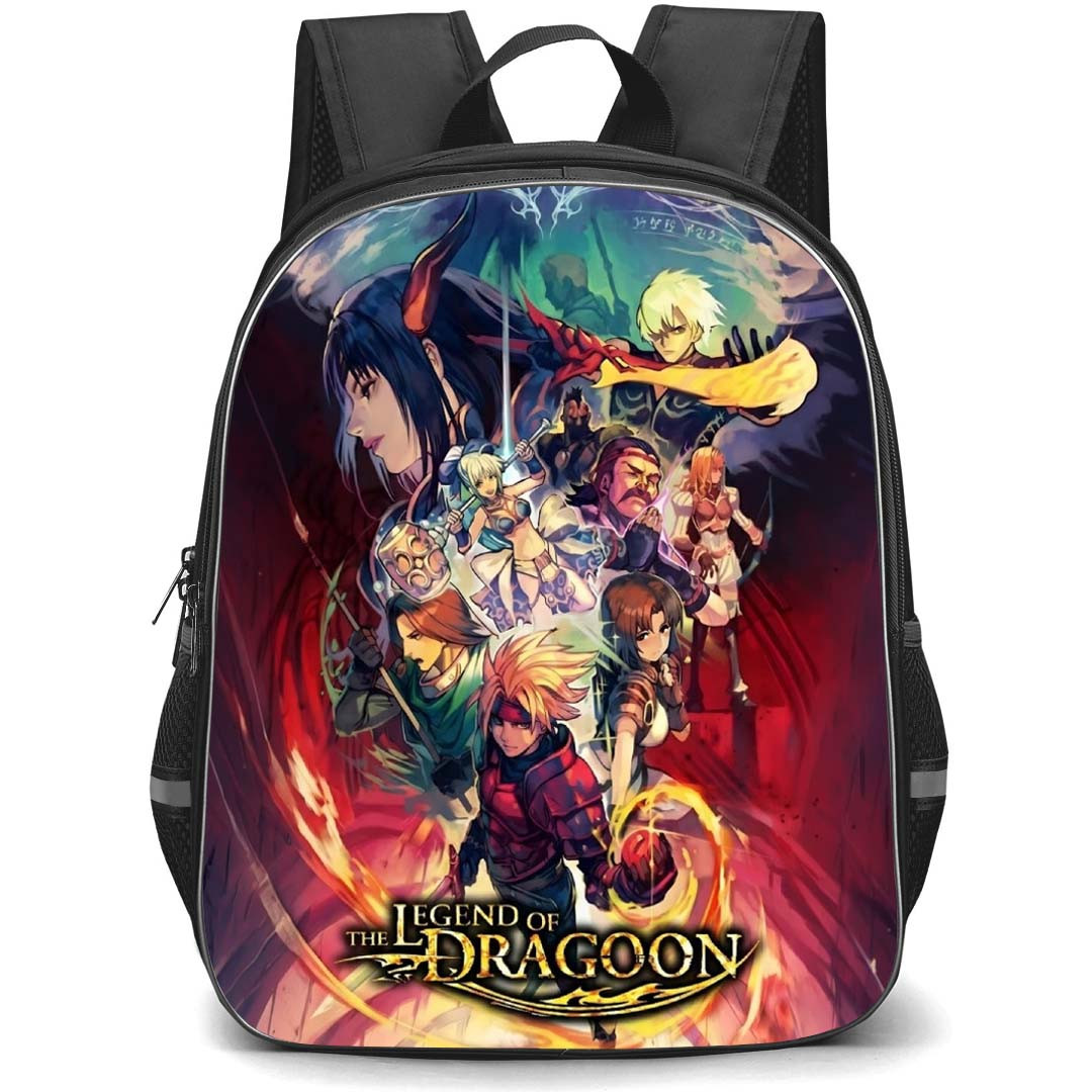 The Legend of Dragoon Backpack School Bag StudentPack - The Legend of Dragoon Characters Fierce Power Game Poster