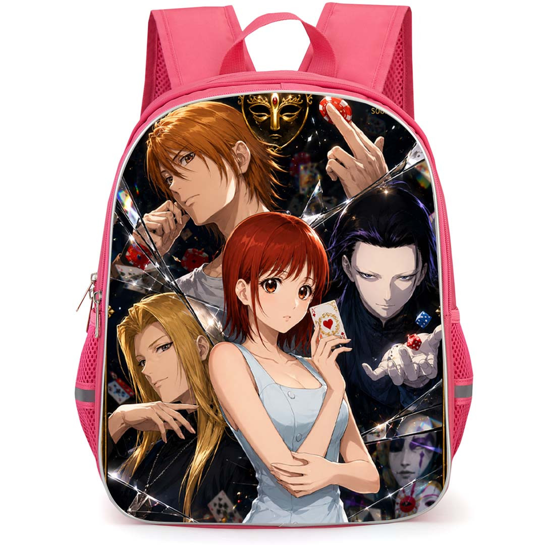 Liar Game Backpack School Bag StudentPack - Liar Game Characters Fierce Card Portrait Poster