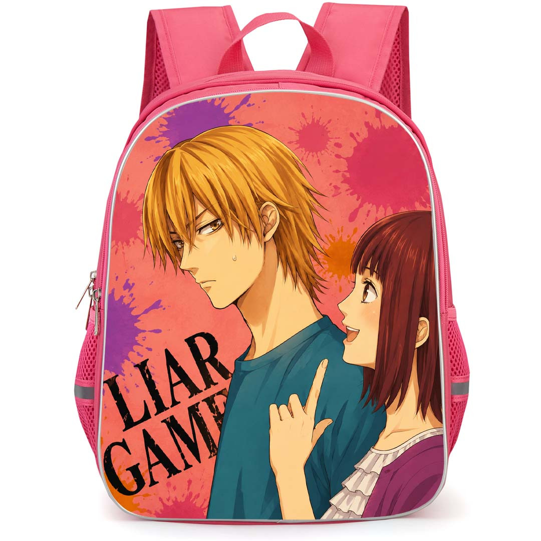 Liar Game Backpack School Bag StudentPack - Kanzaki Nao And Akiyama Shinichi Fierce Splatter Poster