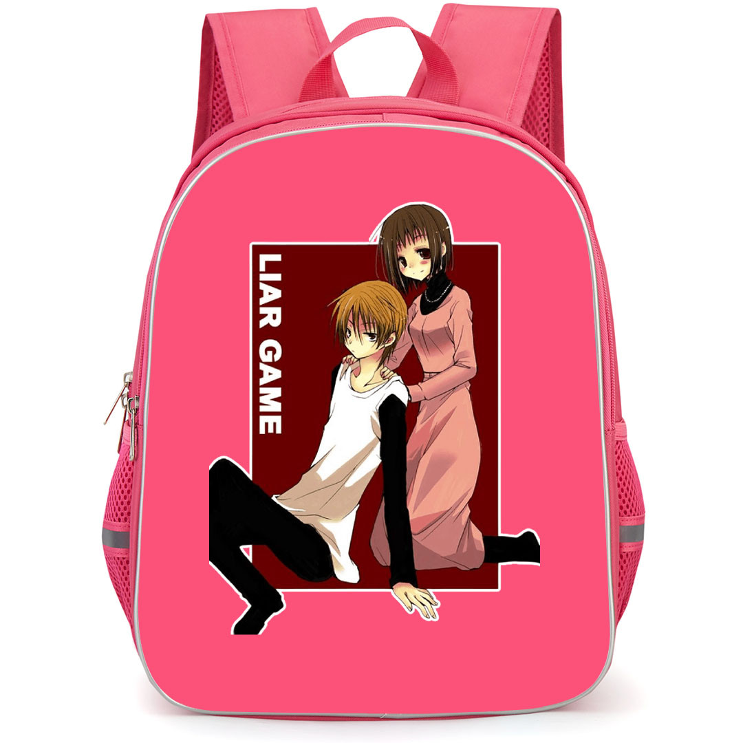 Liar Game Backpack School Bag StudentPack - Kanzaki Nao And Akiyama Shinichi Massage Portrait Sticker