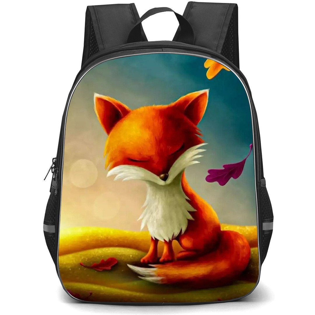 Little Prince School Backpack StudentPack - Fox Close Eyes Illustration