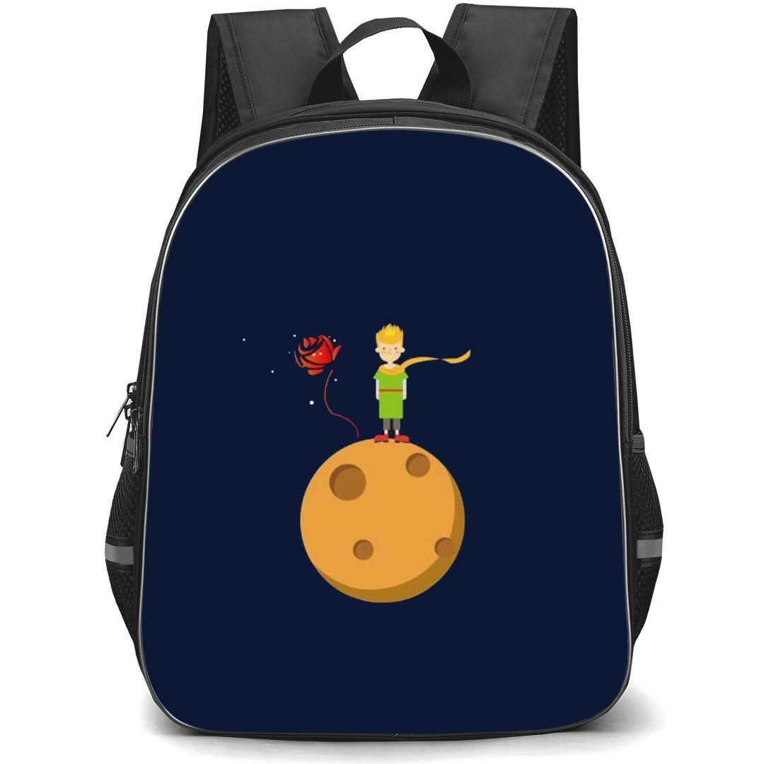 Little Prince School Backpack StudentPack - The Little Prince Standing On Moon Illustration Sticker