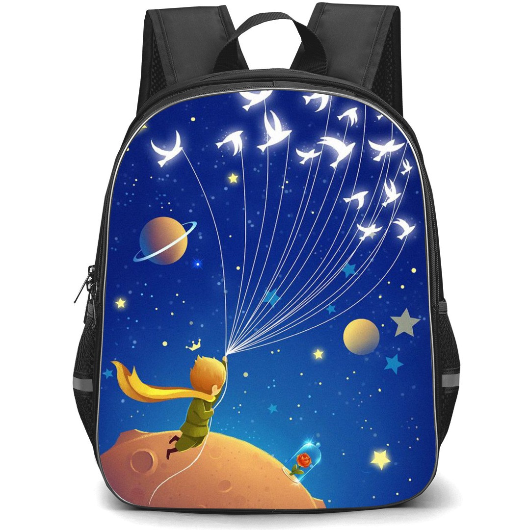 Little Prince School Backpack StudentPack - The Little Prince Tying Birds Illustration