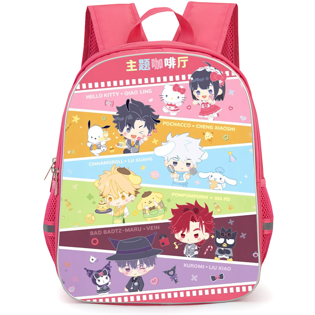 Link Click Backpack School Bag StudentPack - Link Click Sanrio Characters Chibi Art