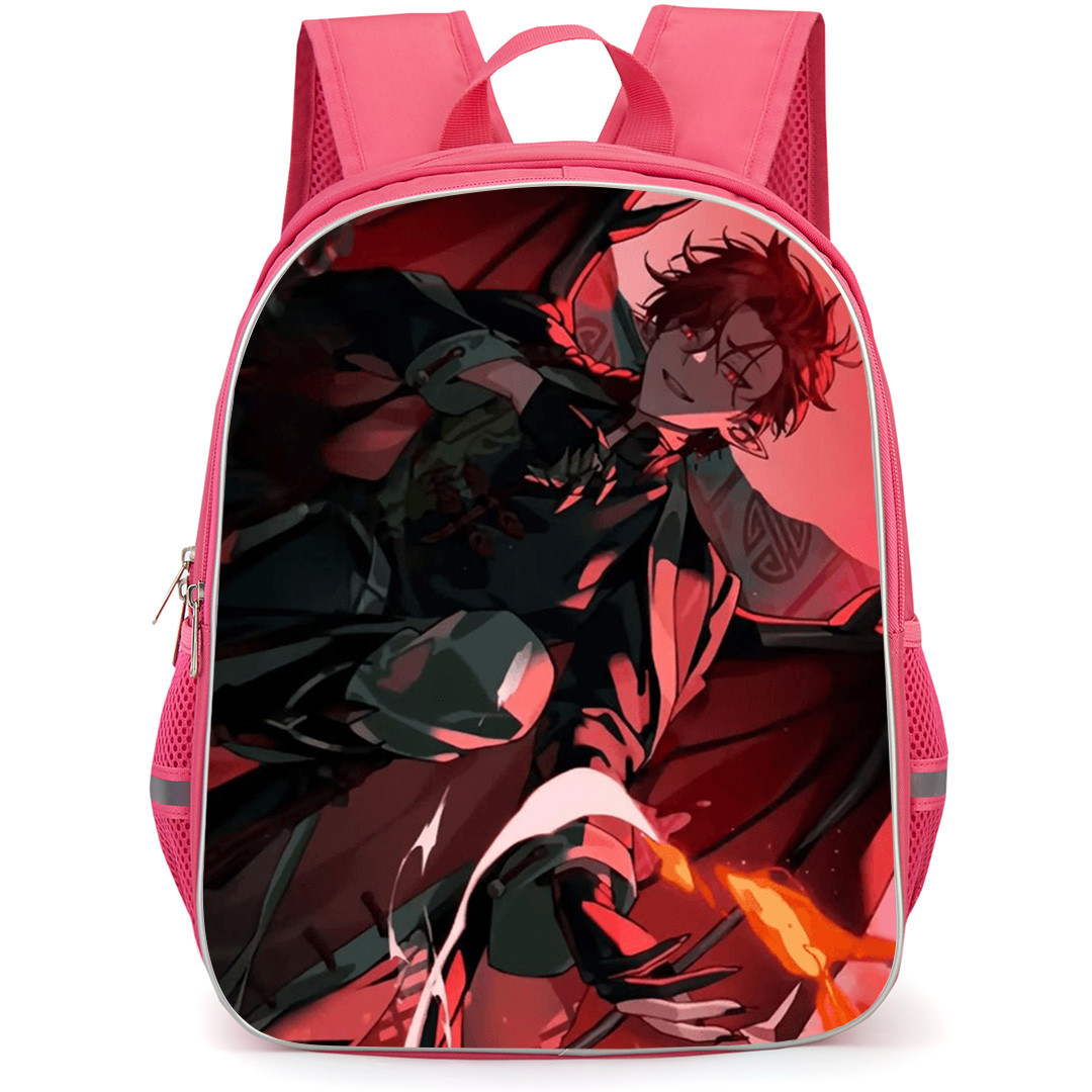 Link Click Vein Backpack School Bag StudentPack - Vein Shown Expressions and Dragon Flame Poster
