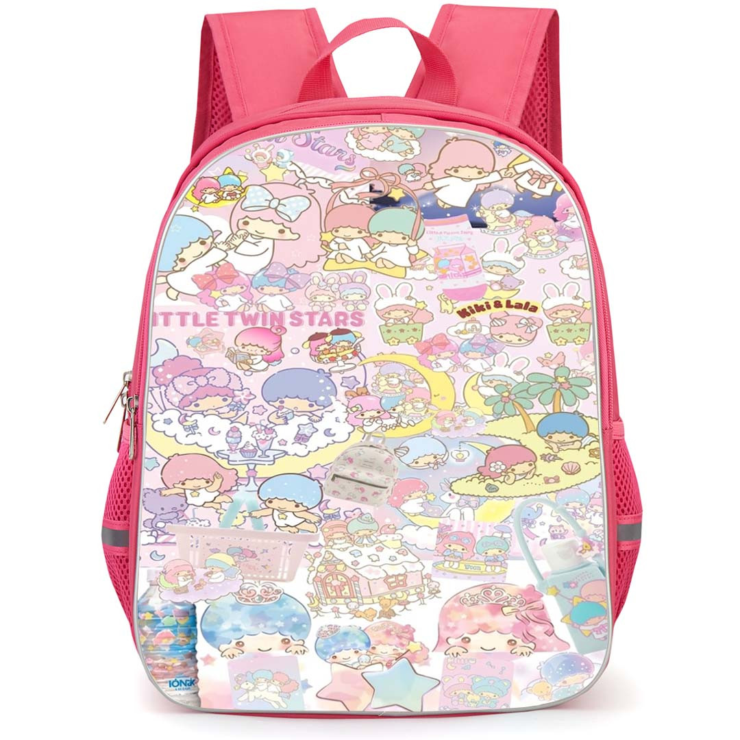 Little Twin Stars Sanrio Backpack School Bag StudentPack - Little Twin Stars Sanrio Pink Collage Poster