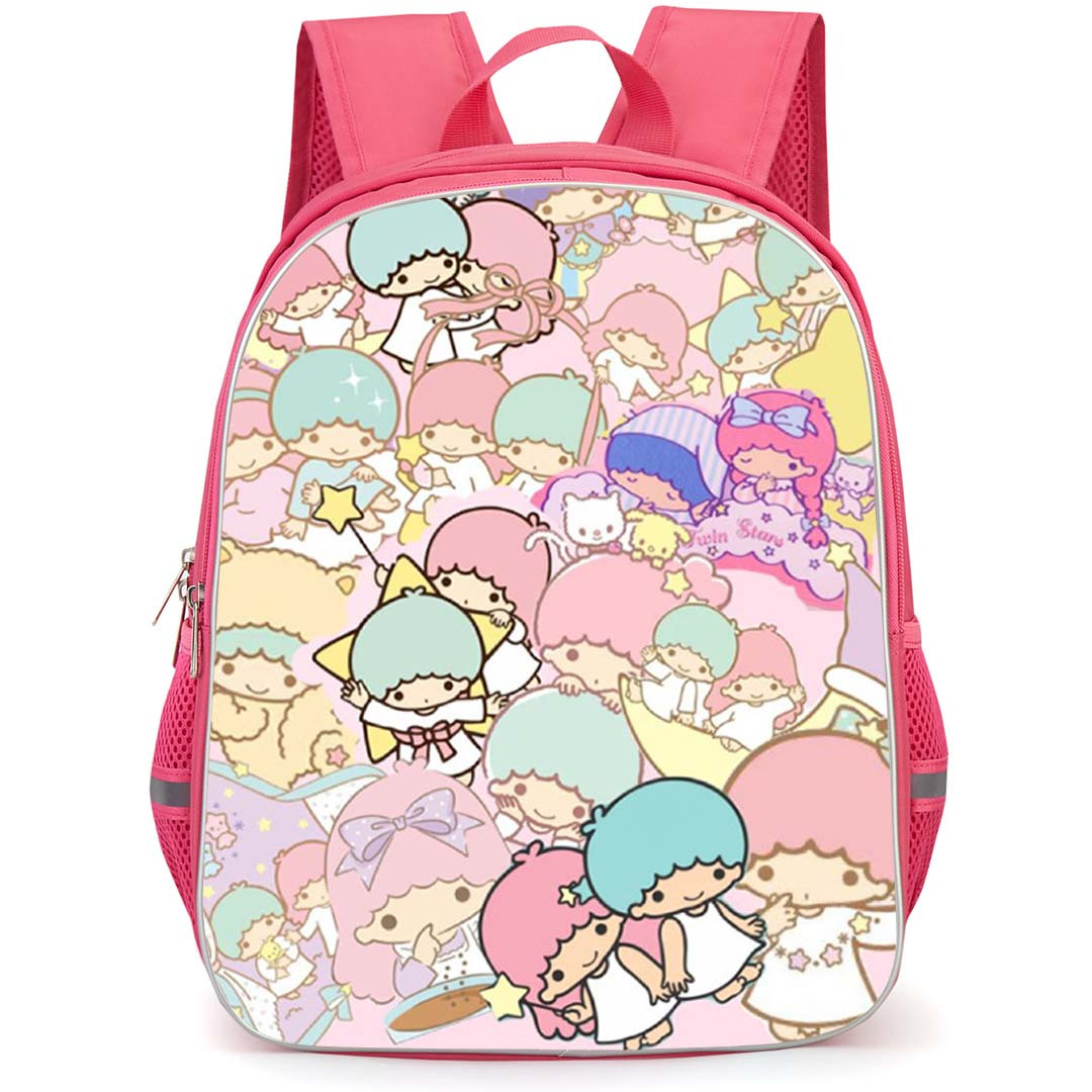 Little Twin Stars Sanrio Backpack School Bag StudentPack - Little Twin Stars Sanrio Pink Cute Collage