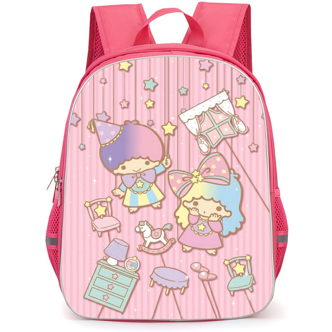 Little Twin Stars Sanrio Backpack School Bag StudentPack - Little Twin Stars Sanrio Pink Sticker Portrait Collage Poster