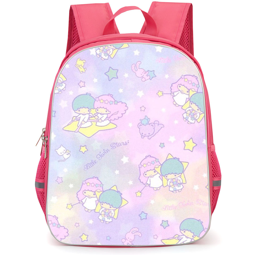 Little Twin Stars Sanrio Backpack School Bag StudentPack - Little Twin Stars Sanrio Riding In Star Pattern