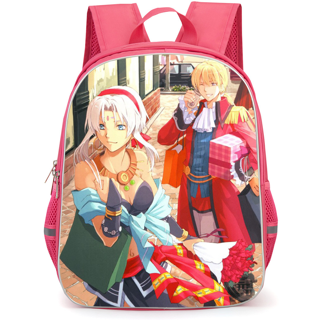 The Legend of Heroes Trails In The Sky Backpack School Bag StudentPack - Olivier Lenheim And Scherazard Harvey Walking Smile Portrait Poster