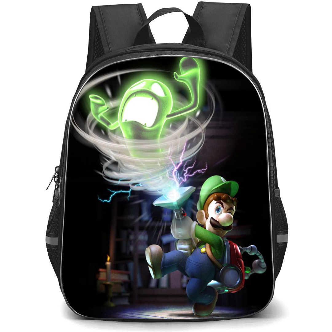 Luigi's Mansion Backpack StudentPack - Luigi & Green Ghost Vaccuum Machine