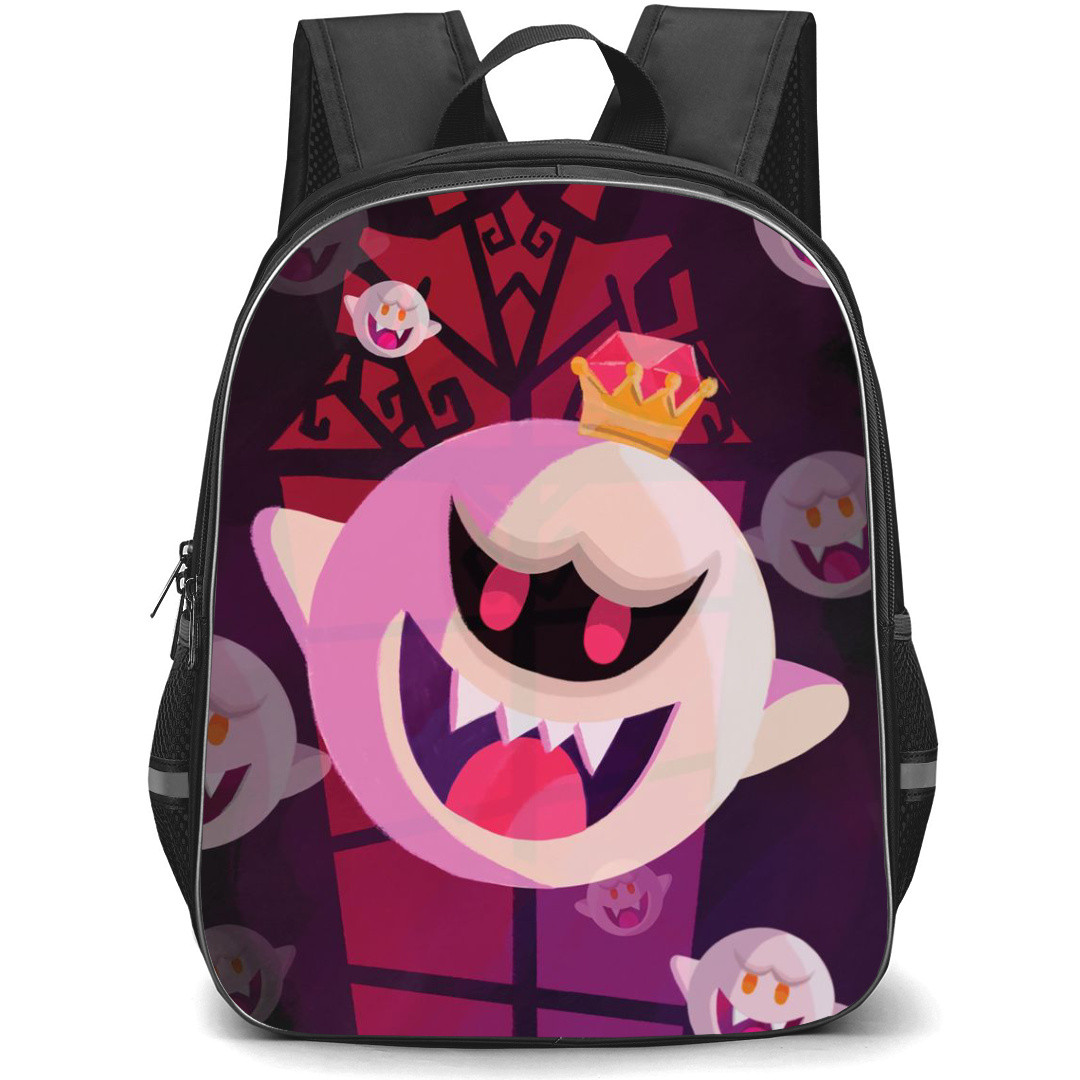 Luigi's Mansion King Boo Backpack StudentPack - King Boo Ghosts Background Cartoon Art