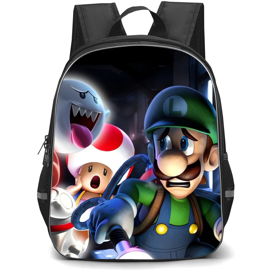 Luigi's Mansion Backpack StudentPack - Luigi's Mansion Neon Ghosts 3d Art