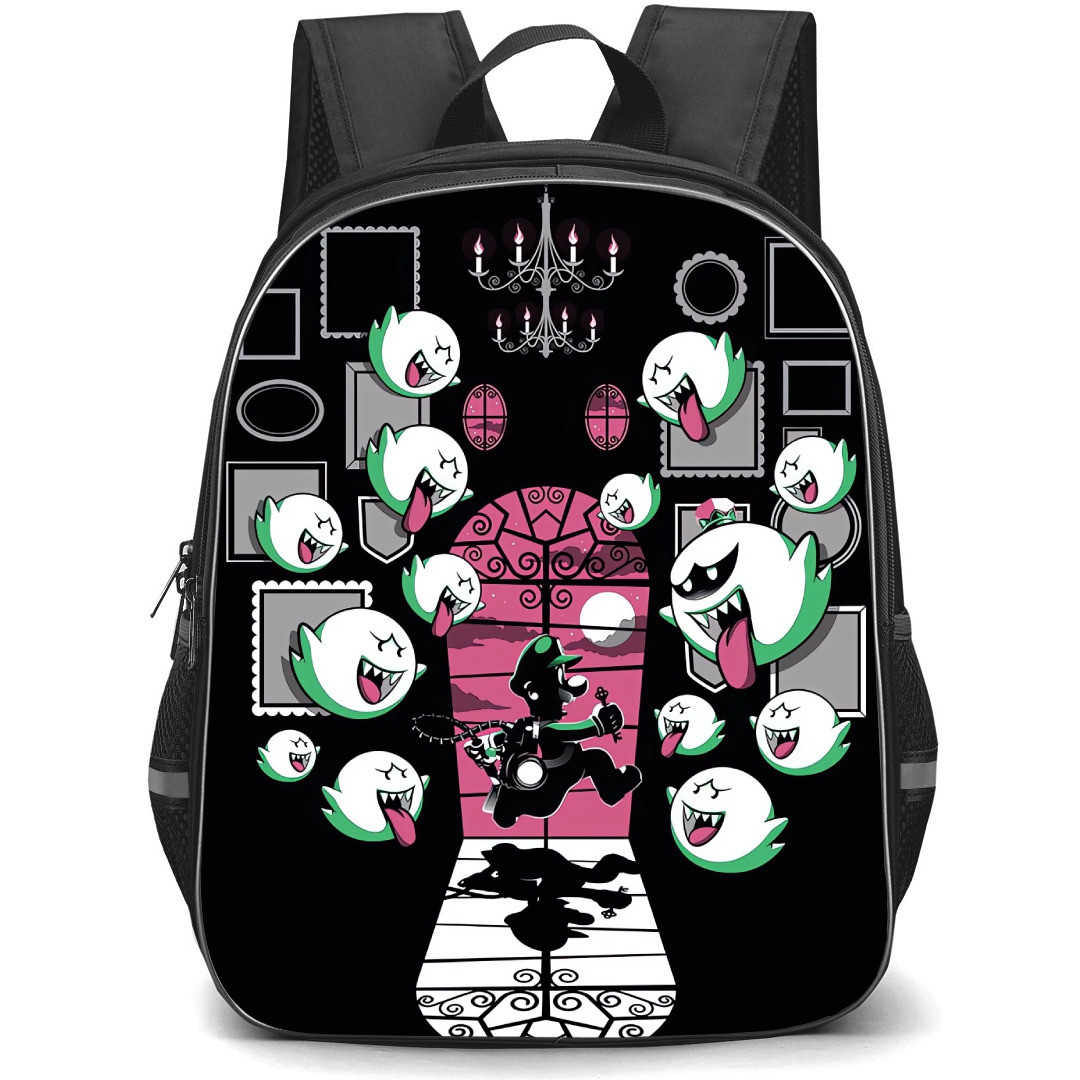 Luigi's Mansion Backpack StudentPack - Luigi's Mansion Running Black Background