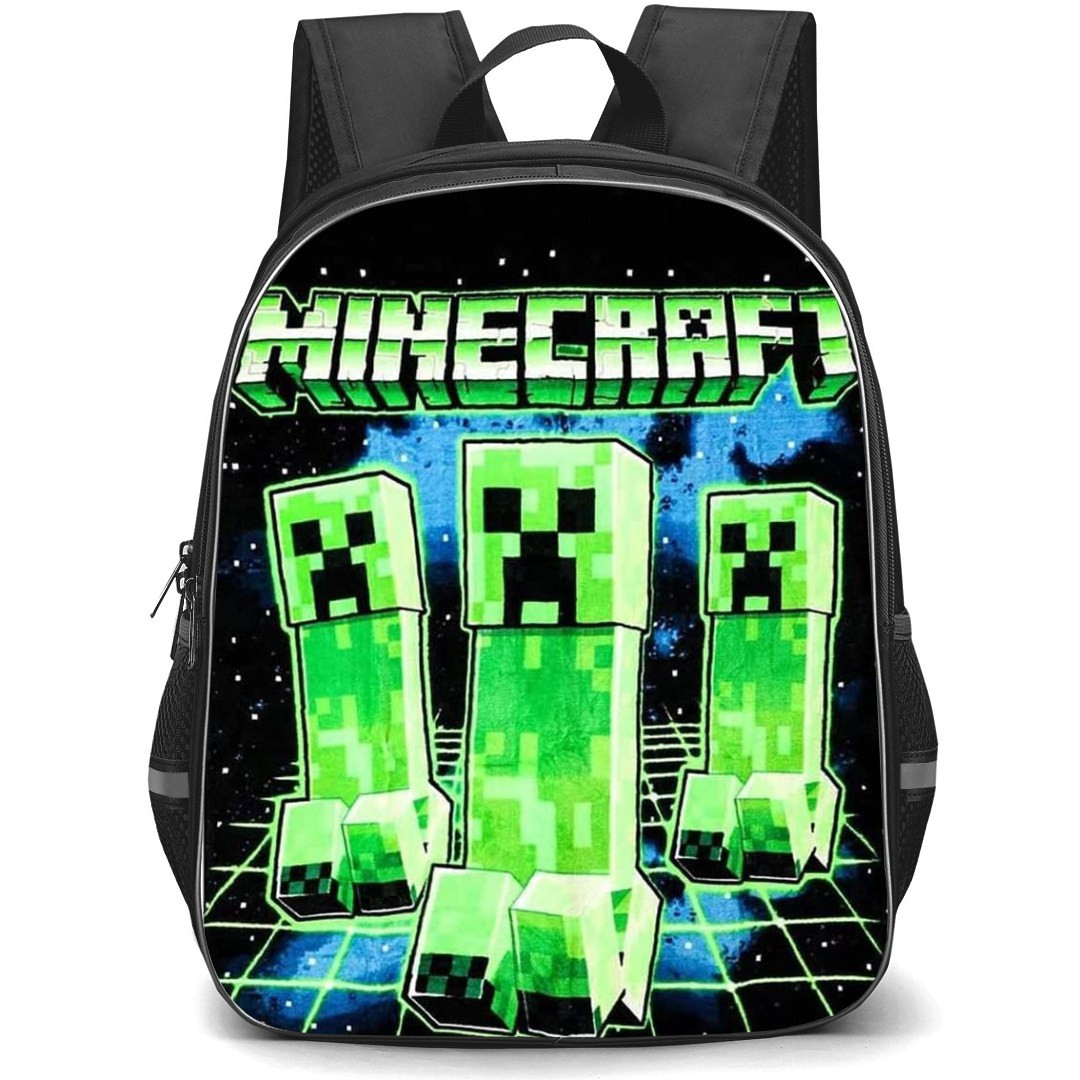 Minecraft Creeper Backpack StudentPack - Creeper Series Logo Cartoon Art