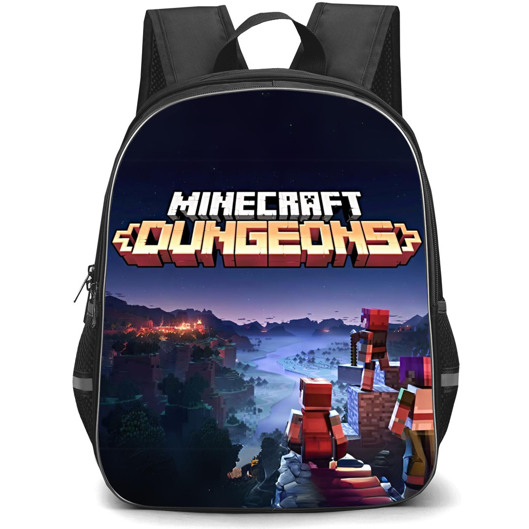 Minecraft Backpack StudentPack - Minecraft Dungeons Series Logo Banner