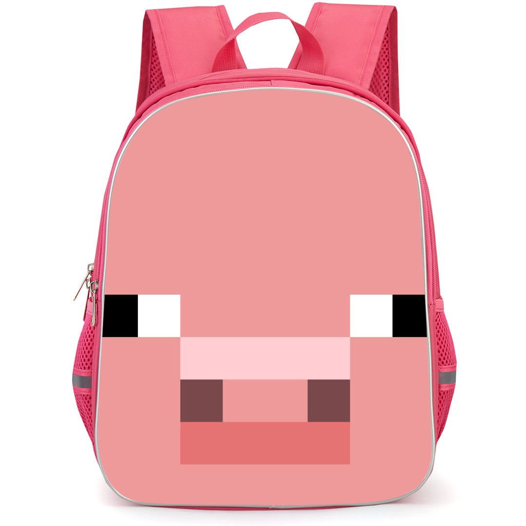 Minecraft Pig Backpack StudentPack - Pig Avatar Minimalist Art Poster