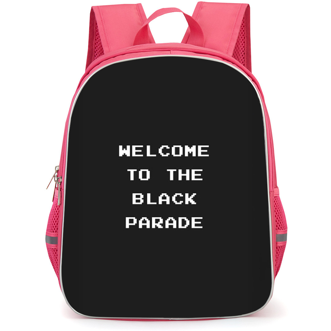 My Chemical Romance Backpack StudentPack - My Chemical Romance Welcome To The Black Parade Pixel Quote Art
